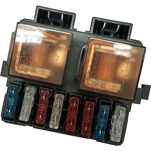 Universal Car Boat Truck Audio 12V 2-Way Relay Fuse Box Holder with 8 Fuses
