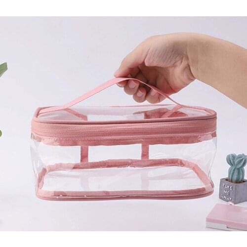 Large Capacity Daily Using Heavy Duty Clear Cosmetic Bag for Makeup