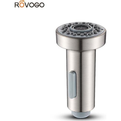 ROVOGO Pull-Out Spray Head Replacement Part for Kitchen Sink Faucet, Chrome/Brushed Nickel Finish