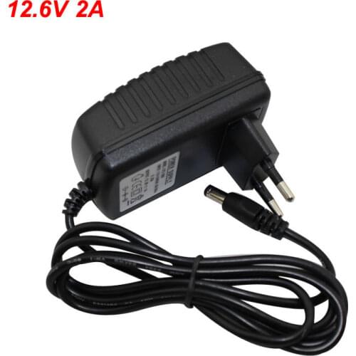 12.6V 1A 2A 1000MA 2000MA Li-ion Charger 5.5*2.1mm AC DC Power Adapter 12V Wall Charger For 10.8V 11.1V 12V 12.6V Battery