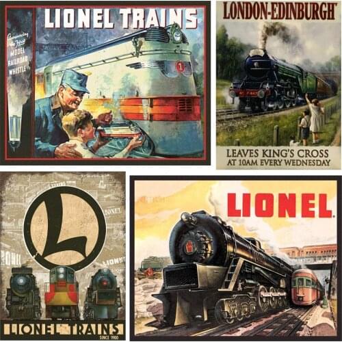 Lionel Trains Railway Station Royal Gorge Route Tin Sign Vintage Wall Art Metal Signs for Club Bar Pub Bedroom Home Decoration