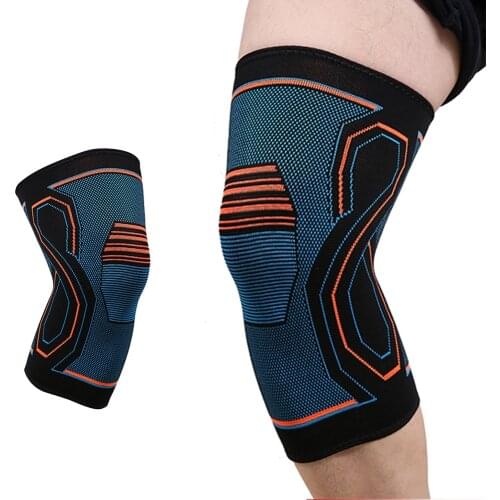 1PC Compression Knee Brace Workout Knee Support for Joint Pain Relief Running Basketball Knitted Knee Sleeve for Adult