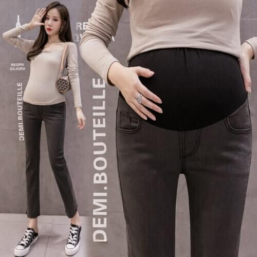 1105# Maternity pants Spring Autumn Slimming Maternity Jeans Belly Support Pants Support Abdomen Maternity Trousers
