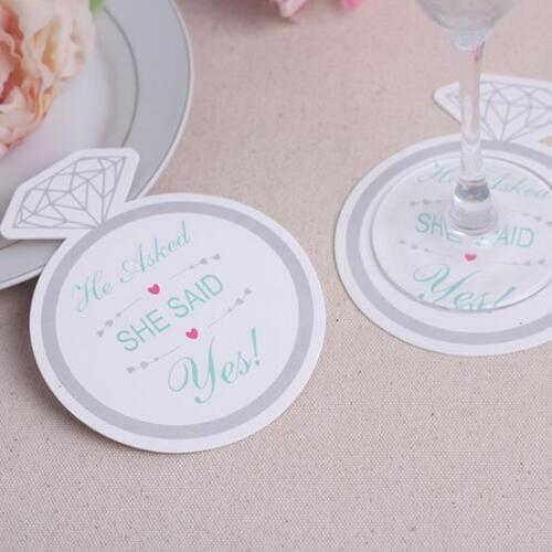 12pcs/set Diamond Paper Coaster coasters Wedding Favor wedding centerpieces vintage wedding decoration mariage
