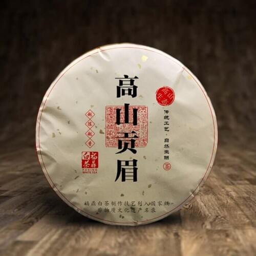 2015 China Fujian Old Tree Fuding White Chinese Tea High Mountain Gong Mei 350g Bai Cha Tea Leaf Cake