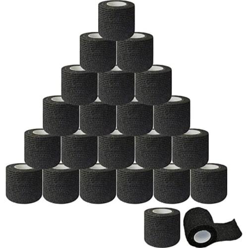 24pcs Tattoo Grip Cover self-adherent cohesive tape tattoo bandage roll for tattoo cover Handle Grip Tube accessories