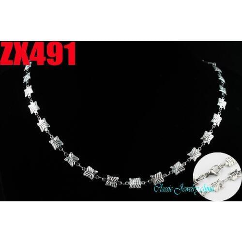 6.3mm shield chain stainless steel necklace womens mens religious necklace fashion jewelry 20pcs ZX491
