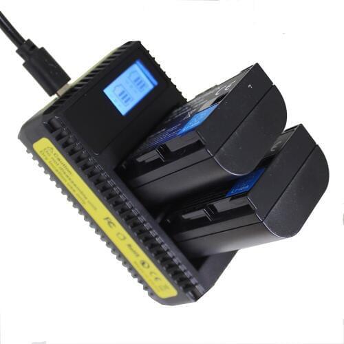 2x LP E6 LPE6 LP-E6 E6N 1865mAh Camera Battery + LED Dual Charger For Canon EOS 5DS R 5D Mark II 5D Mark III 6D 7D 80D EOS 5DS R