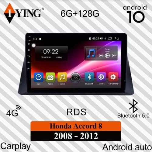Android Auto For Honda Accord 8 2008-2012 Car Radio Multimedia Video Player Navigation GPS Carplay DSP Android 10 No 2din DVD