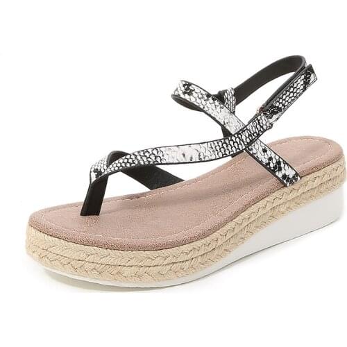 Fashion Clip Toe Ankle Strap High Heels Ladies Shoes Sandals White Plus Size 26.6cm Gladiatir Women Thick Bottom Wedges Sandals