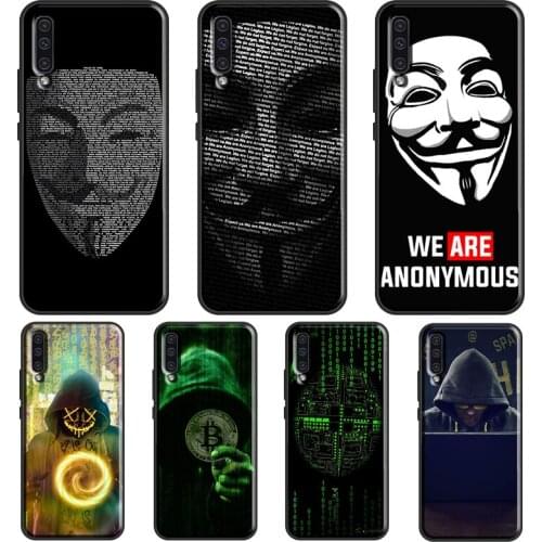 Anonymous Hacker Case For Samsung A52 A12 A32 A72 A21S A20e A21S A31 A51 A71 A10 A02S A50 A70 Back Cover