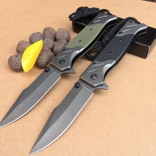Black Green Folding Knife Tactical Hunting Survival EDC Pocket Knife Multi-purpose Camping Outdoor Combat Portable Pocket Knife