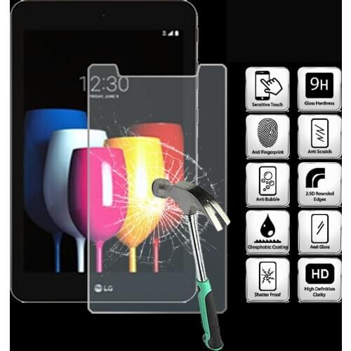 For LG G Pad IV 8.0 - 9H Tablet Tempered Glass Screen Protector Cover Explosion-Proof High Quality Screen Film