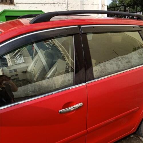 For Volkswagen POLO 2002-2010 Car Awnings Plastic Window Visor Vent Shades Sun Rain Deflector Guard Auto Door Visor 4PCS/SET