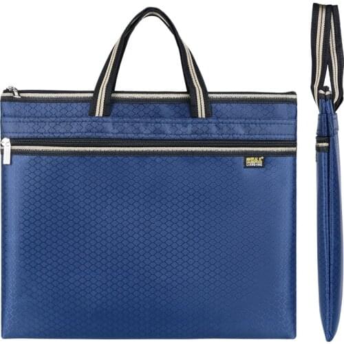 Document Bag A4 Portable Oxford Cloth Briefcase Handbag Canvas Student Meeting File Bag Women Men Work Business Bag