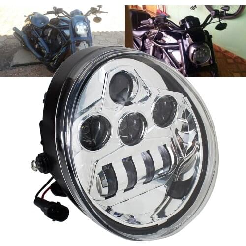 60w V-Rod Motorcycle LED Headlight Assembly with Bracket Clamp Moto For V Rod VRSCF VRSC VRSCR 2002-2017