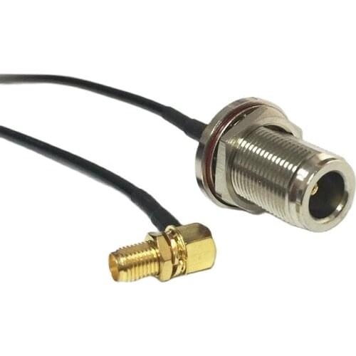 New Modem Coaxial Cable N Female Jack nut Switch SMA Female Jack nut Right Angle Connector RG174 Cable 20CM 8" Adapter RF Jumper