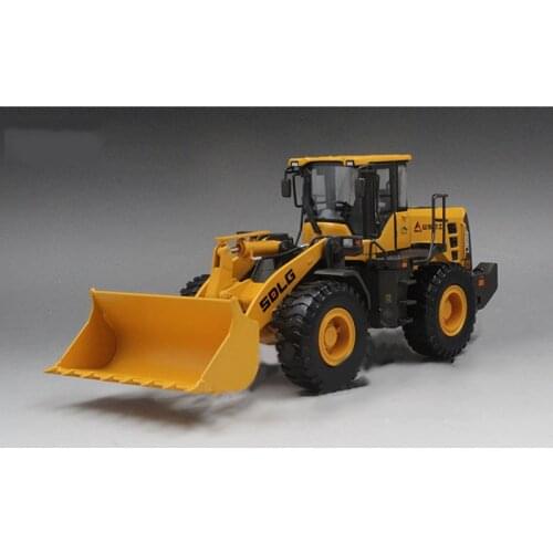 Diecast 1:35 Scale Crank Arm Aerial Work Platform Simulation Alloy engineering vehicle Model of SDLG L955F loader for Collection