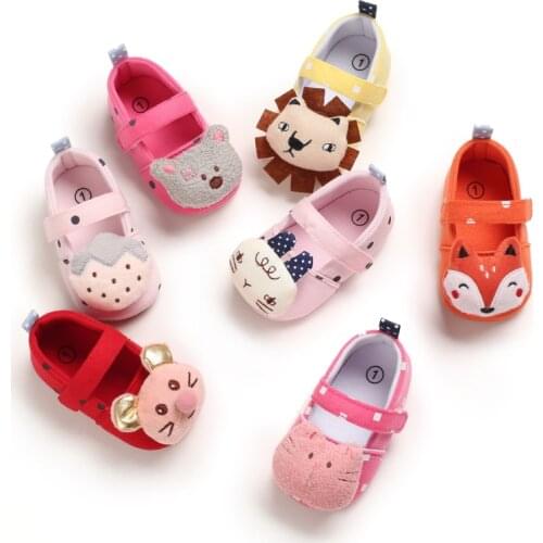 New Spring Baby Shoes Cartoon Animal Cotton Newborn baby Moccasins Shoes Infant Baby Prewalker Non-slip Firstwalkers