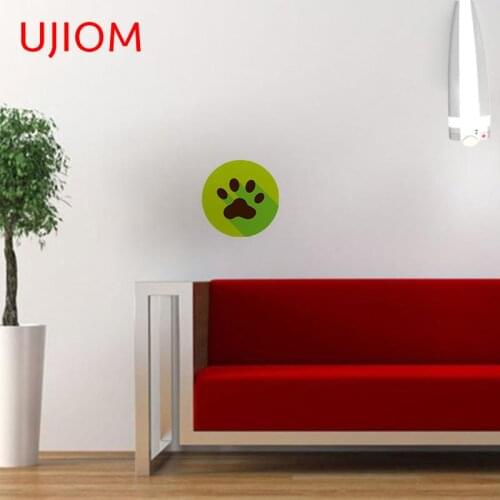UJIOM Animal Footprints Logo Wall Stickers Moisture Proof Decoracion Para Sala Kitchen Bathroom Decorative Decals Mural Art