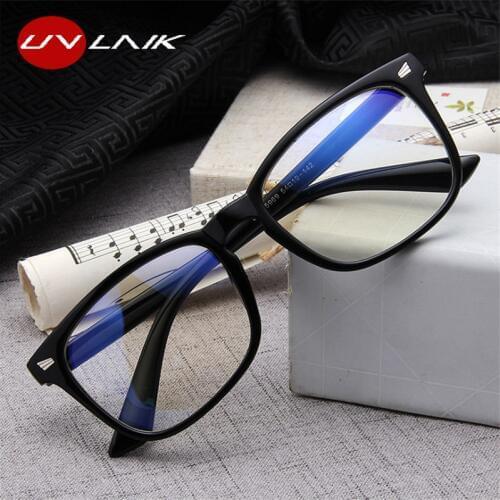 UVLAIK Blue Light Blocking Glasses Frame Women Men Computer Glasses Goggles Transparent Eyewear Frames
