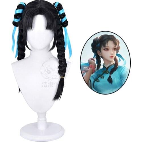 Honor of Kings Wig Cosplay Xi Shi Halloween Party Props Straight Heat Resistant Synthetic Hair Wigs