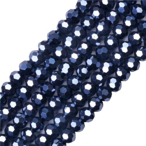 Gun Black Football 32 Faceted Austrian Crystal Beads 4 6 8MM High Quality Round Sphere Crystal Loose Beads for jewelry Making