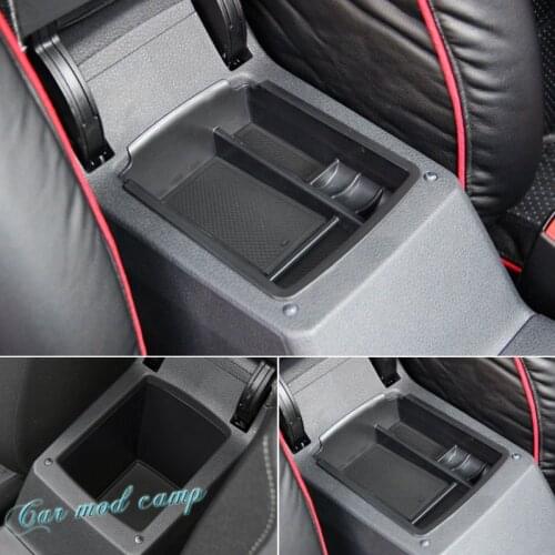 For VW Volkswagen Golf 7 Mk7 2014-2018 Plastic Interior Central Armrest Storage Box Organizer Container Tray 1pcs Car Styling