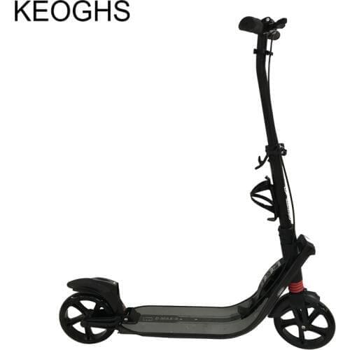 Adult children kick scooter NEW pattern foldable PU 2wheels Hand brake bodybuilding all aluminum urban campus transportation