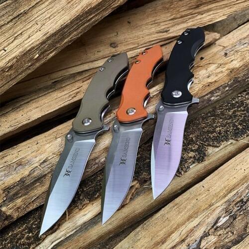 Samsend Pocket Knife Bearing System Satin Finish Outdoor Folding Knife Multifuntion Tool