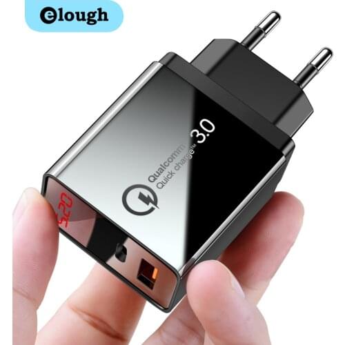 Elough 18W Quick Charge 3.0 PD Type C USB Charger For iPhone XS MAX 7 8 Huawei Samsung Xiaomi Digital Wall Phone Fast PD Charger