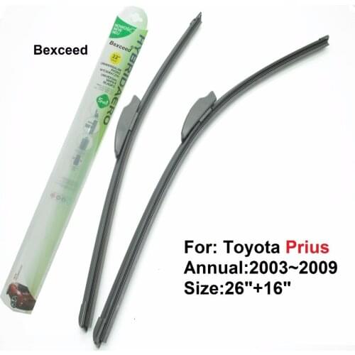 Wiper Blade for Toyota Prius Bexceed of Car Windshield Windscreen 26"+16" 2003 2004 2005 2006 2007 2009 2010 2015