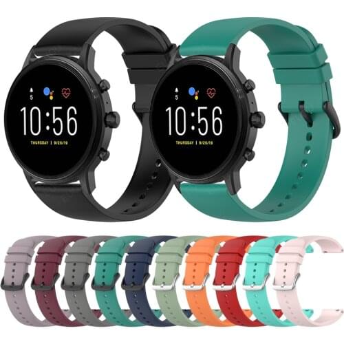 Silicone Wristband For Fossil Gen 5 Carlyle/Garrett/Julianna/Hybrid Smartwatch HR Strap Band Watchband Bracelet Accessories