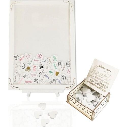 Wedding Guest Book Personalized Heart Card Party Decoration Anniversary Wedding Activity Ornaments Greetings Guest Book