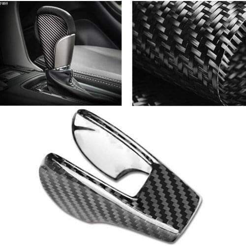 Carbon Fiber Car Accessory Gear Shift Knob Cover Decorative Trim For Subaru Forester 2013 2014 2015 2016 2017 2018