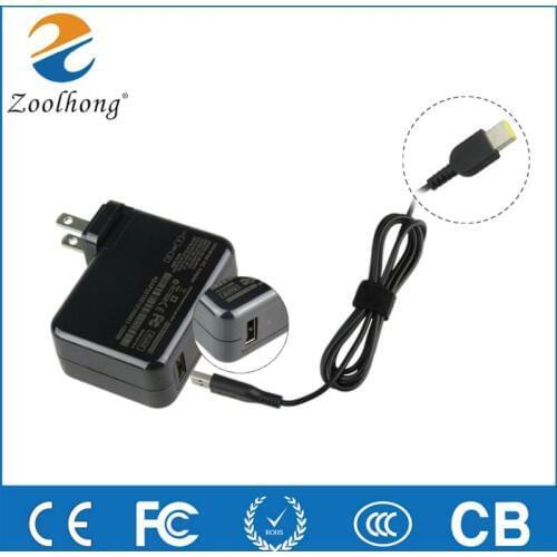 USB-A 5V 4A/20V 3.25A ac dc adapter charger for lenovo Square dc tip travel protable universal adapter