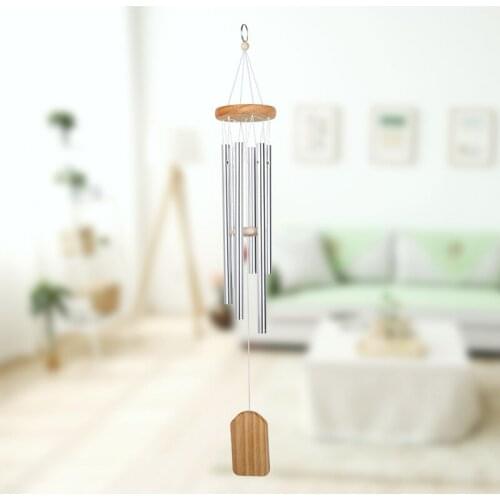 6 Tubes Wind Chimes Hanging Ornament Balcony Outdoor Yard Garden Home Decoration Metal Wind Bells Classic Handmade Ornament
