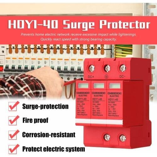 KKMOON HDY1-40 Surge-Protector Protective Low-voltage Arrester Device L-ightning Protecting Equipment Surge-Protector 2P / 3P