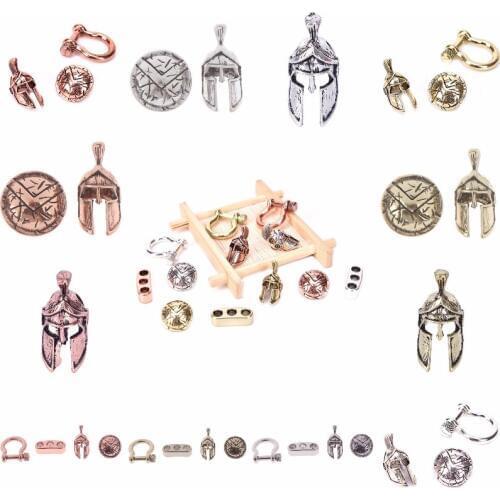 1/2/3/4PCS Paracord Beads Metal Charms For Paracord Bracelet Accessories DIY Pendant Buckle for Paracord Knife Lanyards