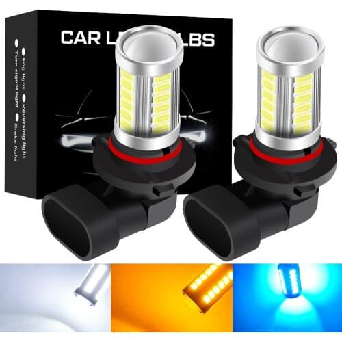 2pcs LED Fog Lights 12-24V Bulbs for The Car H8 H11 H10 9145 H16 9006 HB4 PSX24W 2504 9005 HB3 PSX26W P13W Auto Running Lamp DRL