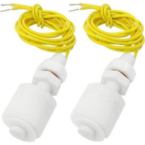 2 x Fish Tank Water Level Sensor Vertical Floating Switch Controller White