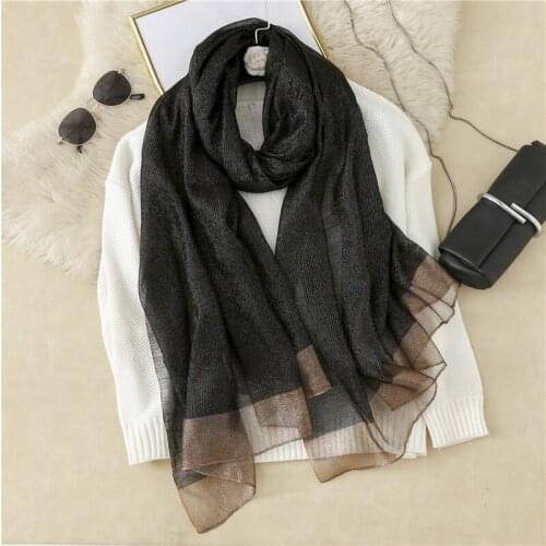 2021 Silk Wool Women Scarf Floral Embroidery Lady Headband Scarves Pashmina Shawl Wraps Bandana Hijab Big Beach Foulard Femme