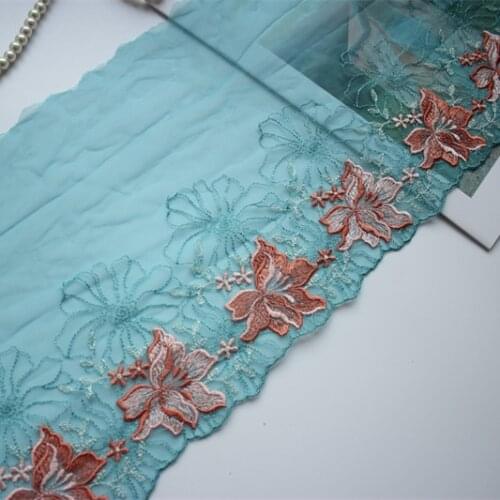3Y/Lot Diy Craft Mesh Embroidery Lace Trim , Embroidered Tulle Lace Trim Sewing Fabric Clothing Accessories