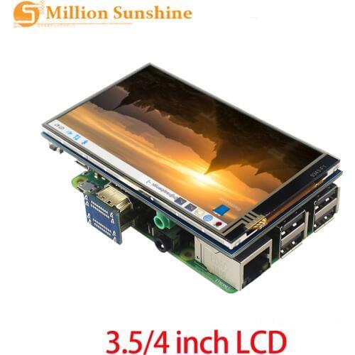4 inch3.5 inch Raspberry Pi4 Touch Screen 800x480 IPS Backlight Adjust LCD Display wih Audio for Raspberry Pi 4B/3B+/3B PCRPI134