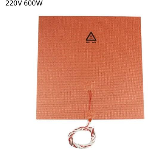 400*400mm 220V 600W silicone rubber heating pad for 3D printer heating bed G6DD