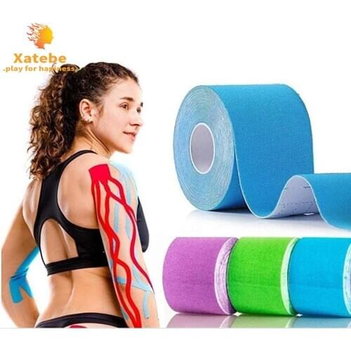 5cm x 5m Kinesiology Tapes Elastic Bandage Cotton Adhesive Fitness Tape Sport Injury Muscle tape knee Protector bandage muscle s