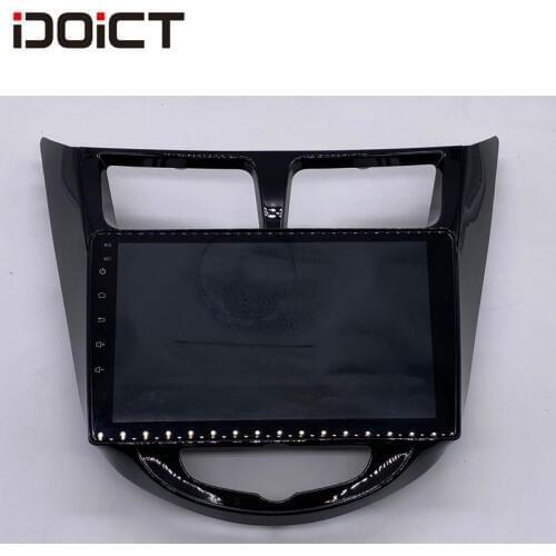 IDOICT Android 9.1 Car DVD Player GPS Navigation Multimedia For Hyundai Accent Verna Solaris Radio 2010-2017 wifi