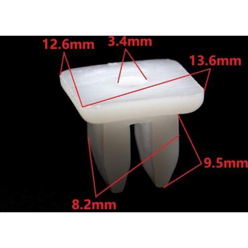 50x White Fixed Headlight Car Fastener Grommet Nut Screw Clips