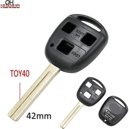 3 Buttons Remote Car Key Shell Case for Lexus ES300 LS400 LS430 LX470 SC300 SC400 SC430 TOY40 42mm Long Key Blade