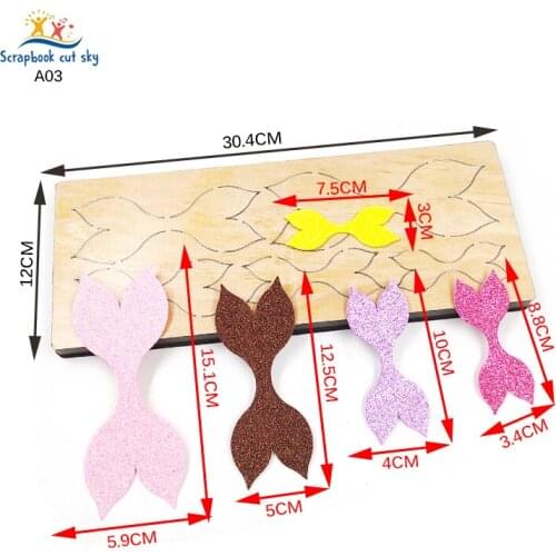 Bow tails DIY A03 Muyu Wooden Mold Scrapbook Cutting Dies Suitable For Market General Machines